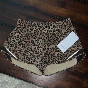Lululemon Hotty Hot True Leopard Shorts